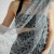Платок Пуховый платок ручной работы палантин ажурный, (светло-серый), 200 х 60