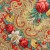 Платок Павловопосадский с шелковой бахромой 125x125 1437-2 "Тайна сердца", вид 2