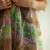 Платок Пуховый платок ручной работы палантин ажурный, "Фисташковая Радуга", 200 х 60