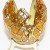 Копия Фаберже GD317-3+JB1561-7 Яйцо Сетка с каретой цв. зололотой
