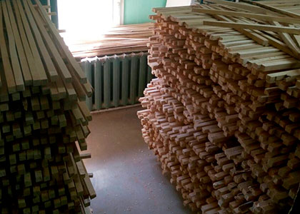 Заготовка и хранение деревянных брусков для токарного производства