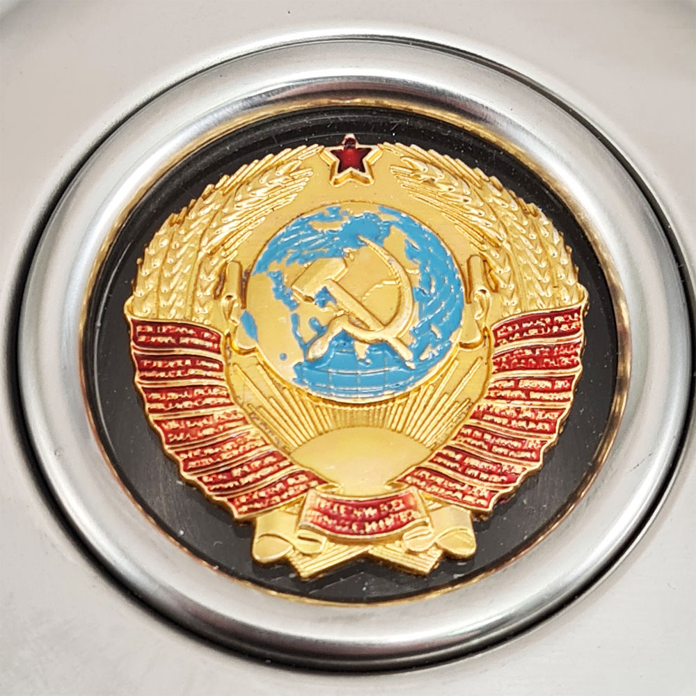 Фляжка металлическая круглая, герб СССР