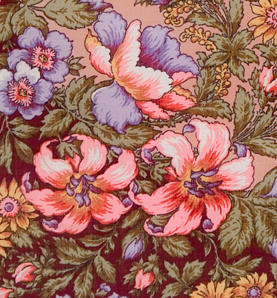 Платок Павловопосадский с шелковой бахромой 89 x 89 !1488-7 "Вечерний сад", вид 15
