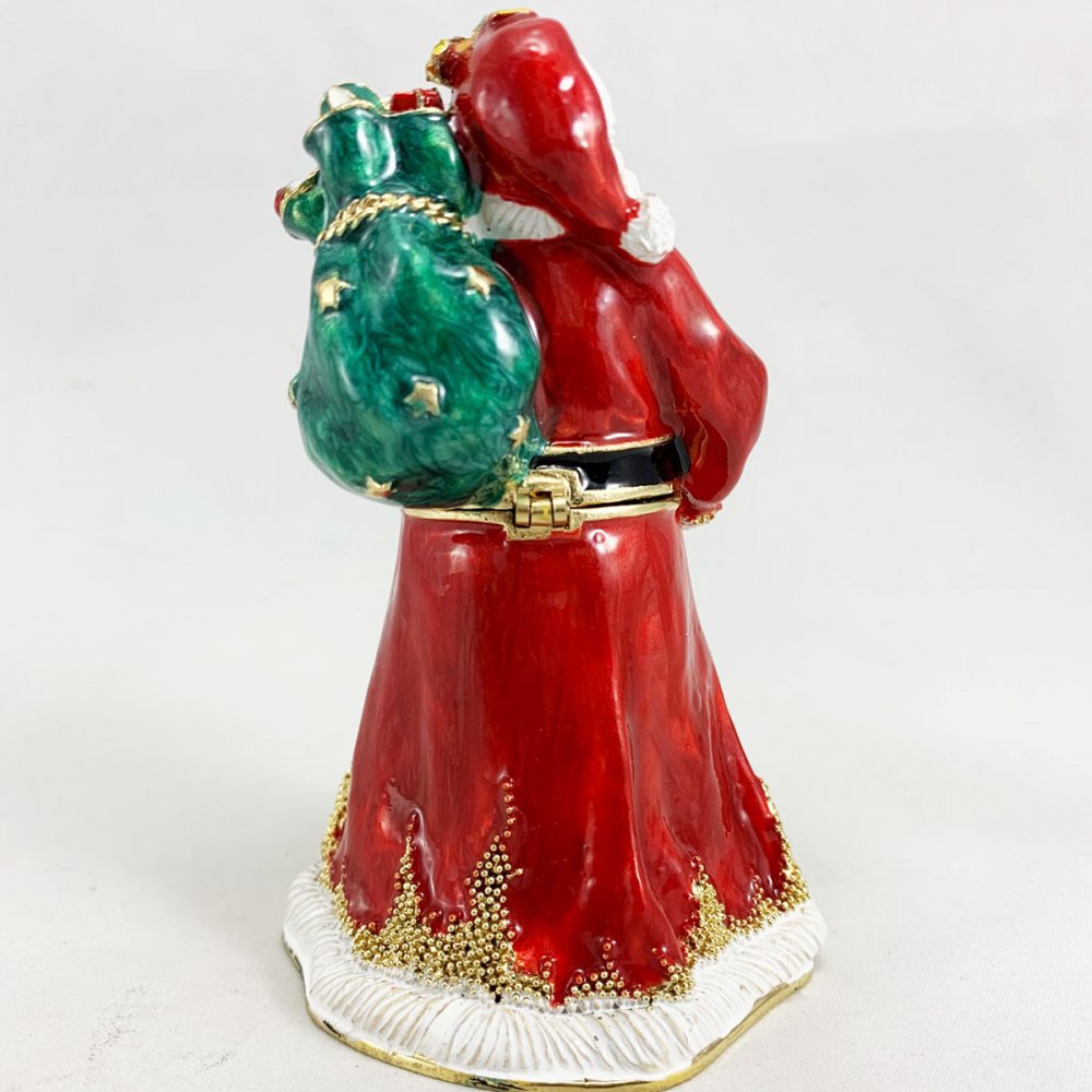 Копия Фаберже 434К1 Фигурка Дед Мороз. красный с зеленым