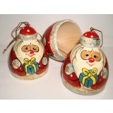 Новый Год и Рождество елочная игрушка Колокольчик Дед Мороз