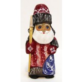 Новый Год и Рождество резная деревянная игрушка Дед Мороз резной ПГ