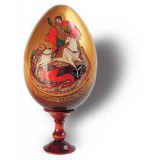 Яйцо пасхальное деревянное Георгий Победоносец