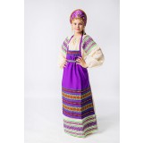 Русский народный костюм ФАРТУКИ фиолетовый , 95 см