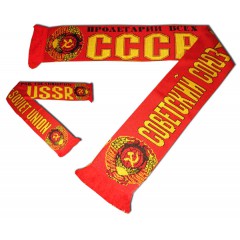 Шарф шерстяной СССР Красный