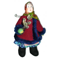 Кукла авторская Галины Масленниковой А2-22-2 Девочка-подросток с вербой