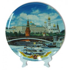 Тарелка 20-6-17 Тарелка фарфоровая без борта "Москва. Панорама"
