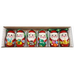 Новый Год и Рождество елочная игрушка набор Дед Морозы 6 предметовв коробке