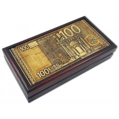 Береста шкатулка для денег, 100 EURO