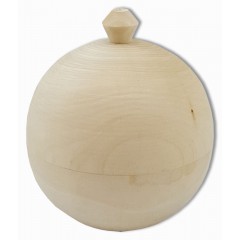 Деревянное изделие шкатулка шар, дерево липа, 10