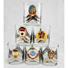 Посуда набор бокалов для виски с символикой  СССР 6 шт.
