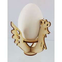 Яйцо пасхальное деревянное заготовка, на подставке Петушок