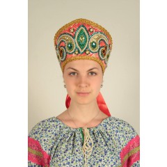 Русский народный костюм КОКОШНИКИ Кокошник Александра САШ-00-01-00, 14 см