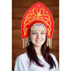 Русский народный костюм КОКОШНИКИ Кокошник Анна АНН-00-01-00, 16 см