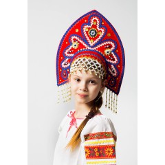 Русский народный костюм КОКОШНИКИ Кокошник Анна АНН-00-01-00, Высота 16 см
