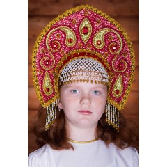 Русский народный костюм КОКОШНИКИ Кокошник Ульяна УЛЯ-01-01-00, 16 см