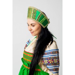 Русский народный костюм КОКОШНИКИ Кокошник Марья МИС 00-08-00, Высота 11 см