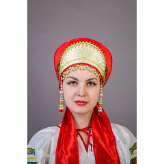 Русский народный костюм КОКОШНИКИ Кокошник  Ирина Ира 00-01-00, 11см